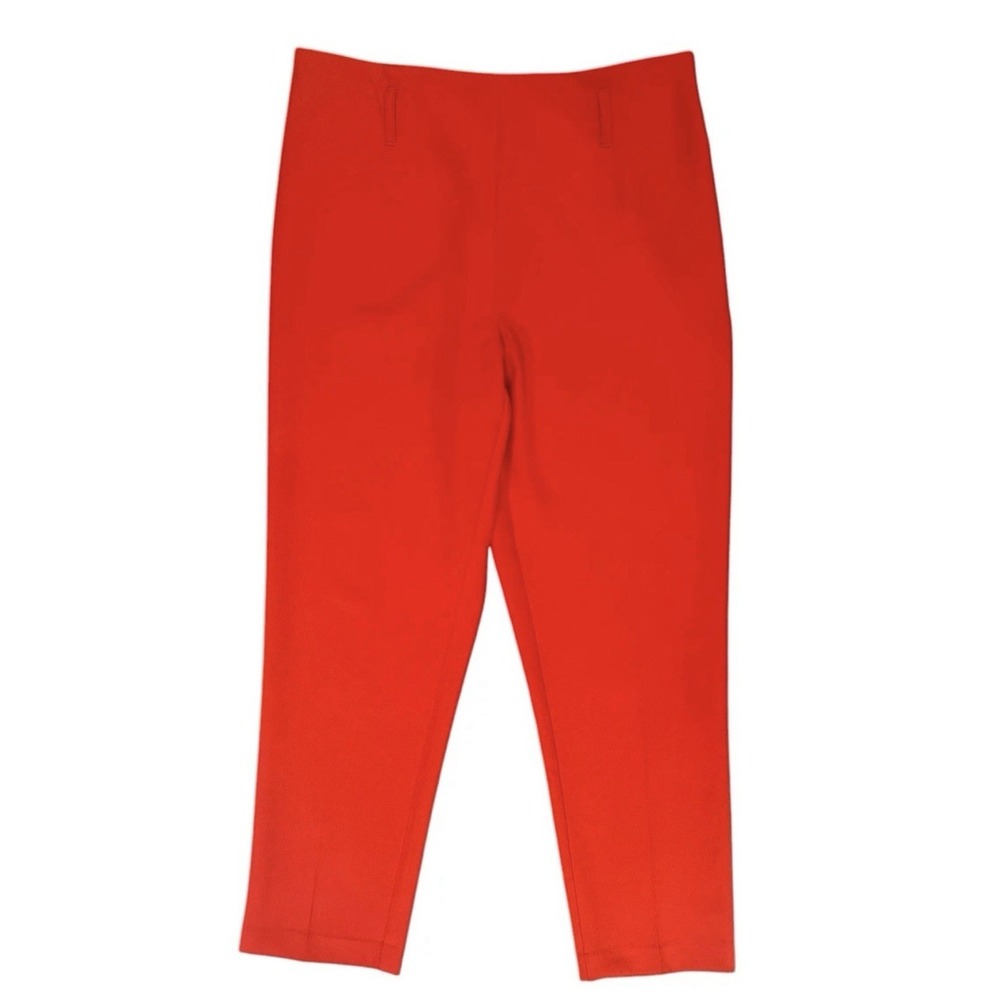 Jules & Leopold Wm XL Red Cropped Pull On Pants Stretch Interview Boss Babe
